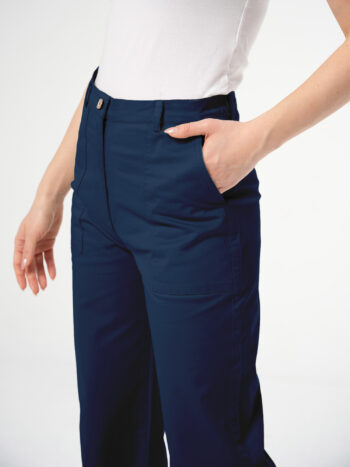 Wide Leg Chino Dark Blue
