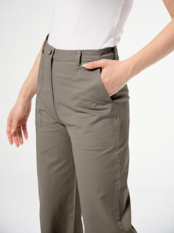 Wide Leg Chino Olive
