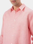 Linen Shirt Coral Pink