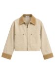 Crop Boxy Jacket Beige Front