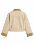 Crop Boxy Jacket Beige Front