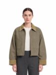 Crop Boxy Jacket Khaki
